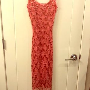 Pink sequined dress